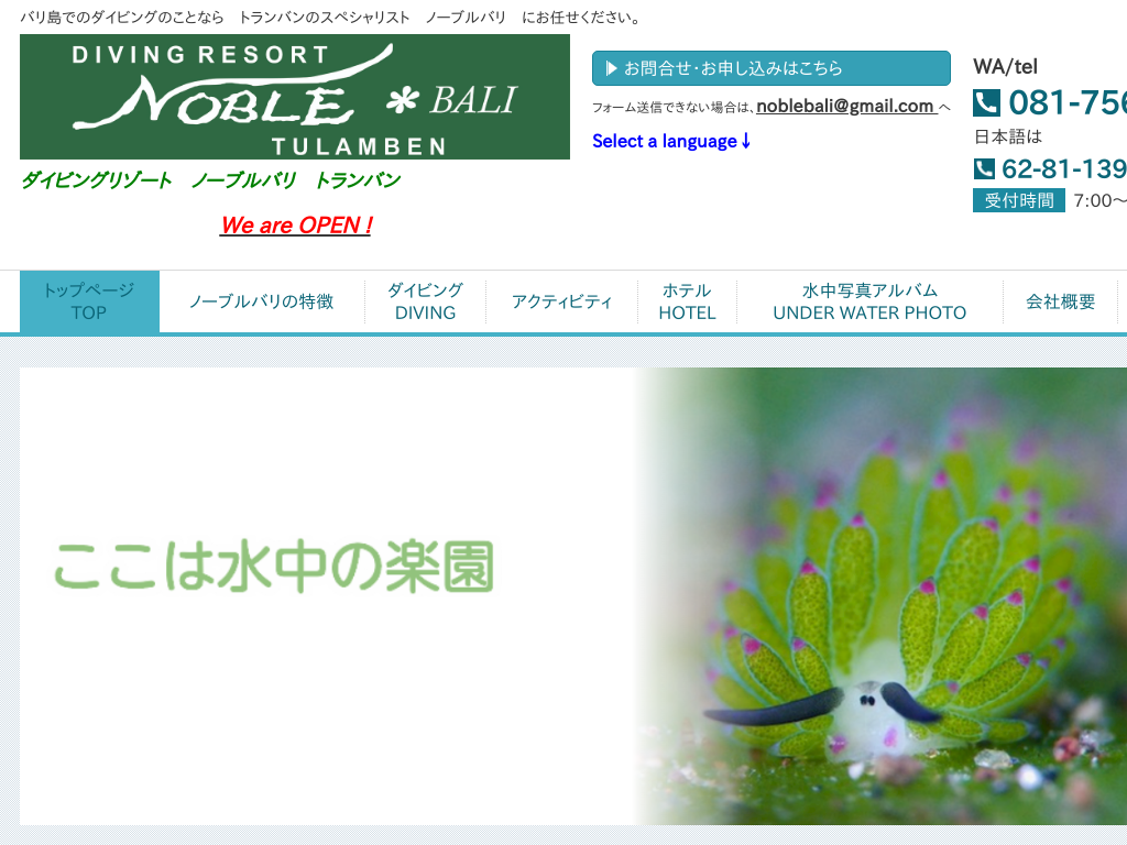 �A�W�A�o�����̃o�����ł̃_�C�r���O�Ȃ�m�[�u���o���@�_�C�r���O���]�[�g